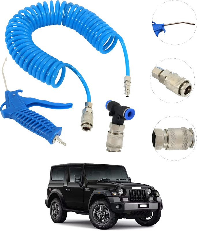 Rahnex High Pressure Air Blow Gun Kit with 5M Recoil Hose for Duster 2018 Pressure Valve