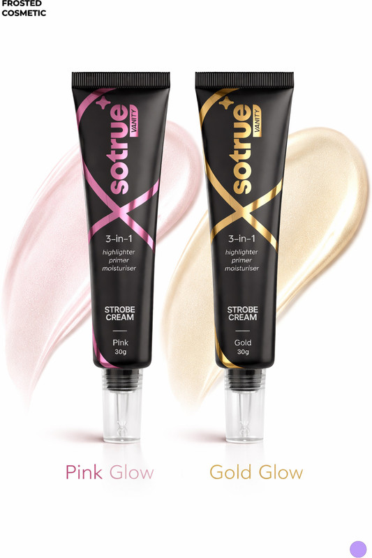 FROSTED COSMETIC Radiance Pro Strobe Cream – Dual Glow Edition Primer  - 60 ml(Pink, Gold)