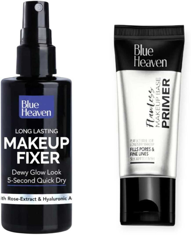 BLUE HEAVEN Flawless Base (18g) & Long Lasting Makeup Fixer (60ml) Primer  - 78 ml(white)