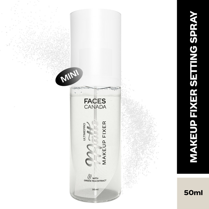 FACES CANADA Ultime Pro Matte Makeup Fixer Setting Spray | Long Lasting | Flawless Finish Primer  - 50 ml(Clear)