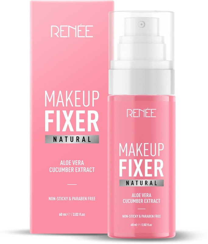 Renee Natural Makeup Fixer, Non-Sticky, Hydrating Setting Spray with Aloe Vera Extract Primer - 60 ml(Natural Makeup)