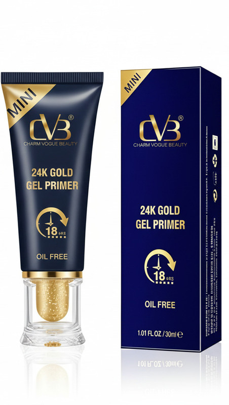 CVB 24K GOLD HD PRIMER FOR ALL SKIN TYPE 18 HOURS OIL FREE 30ML Primer - 30 ml(TRANSPARENT)