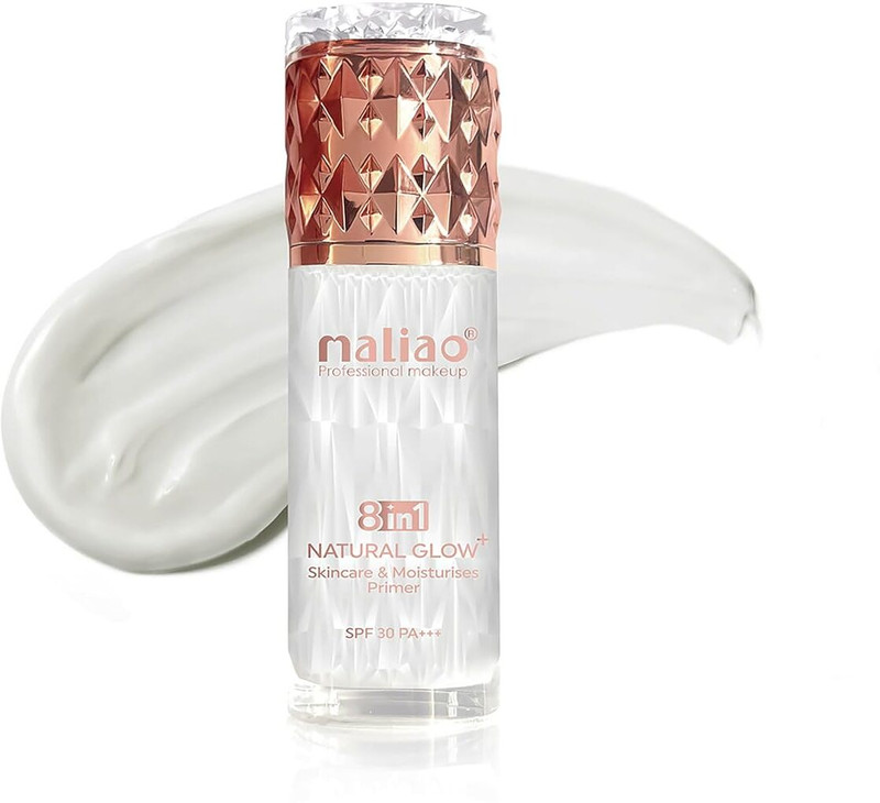 maliao 8-in-1 Natural Glow Skincare & Moisturizing Primer – SPF 30 PA++ | Brightening, Primer - 30 ml(Concealing, Anti-Aging, Sun Protection)