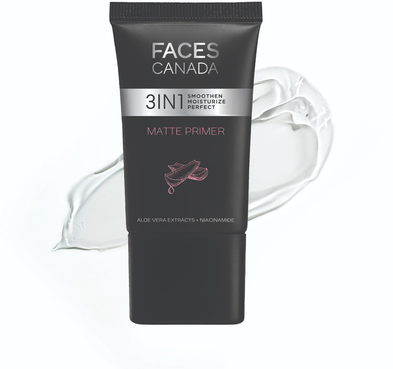 FACES CANADA Matte Primer | Lightweight Oil-Free Matte Finish | Smoothens & Moisturizes Skin Primer - 30 g(Clear)