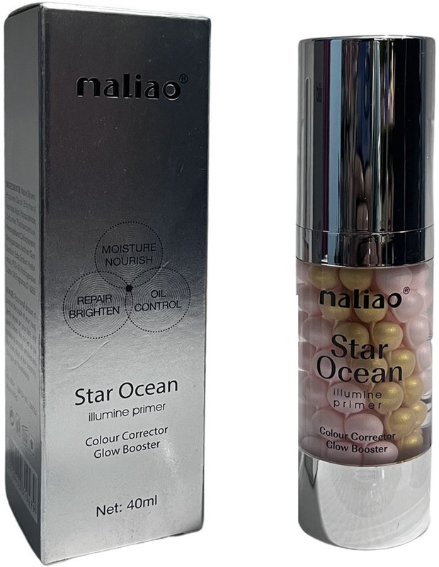 maliao Star Ocean Illumine Primer and Color Corrector 3 in 1 Primer - 40 ml(Multicolor)