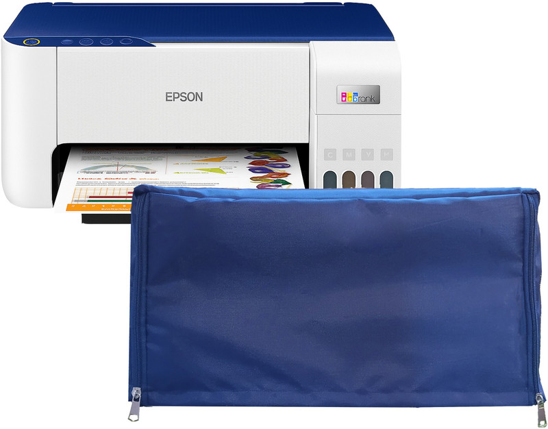 Protectio Chain Printer Cover for Epson L3215 Multifunction InkTank-Blue/Dust & WaterProof Printer Cover