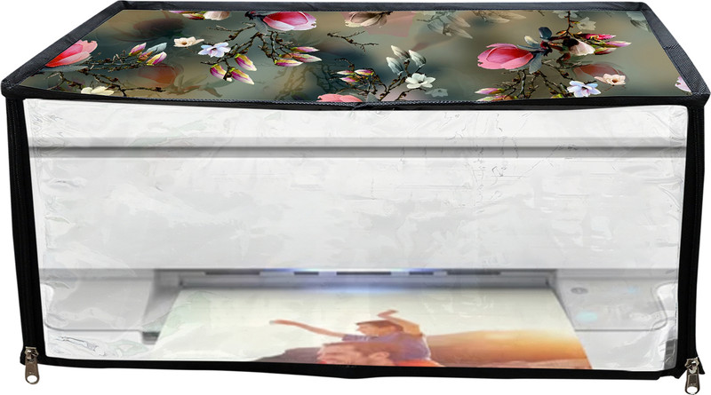 JMT Printer Cover For HP 6055e All in One Printer (Green Floral) Printer Cover