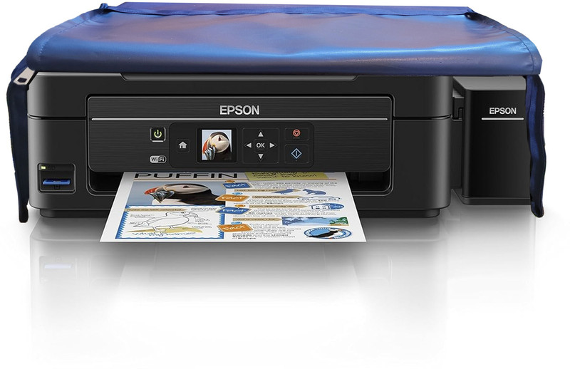 Protectio Chain Printer Cover for Epson L130 / L360 / L380 / L485 EcoTank InkTanK- Blue Printer Cover
