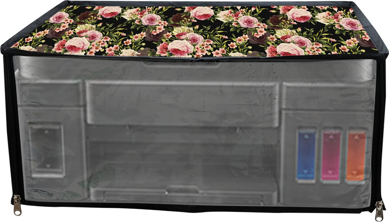 ATP Printer Cover Suitable for Canon Pixma G3000 Printer (Black Rose) Printer Cover