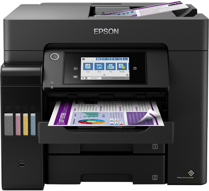 Epson EcoTank L6570 Multi-function WiFi Color Ink Tank Printer (Color Page Cost: 36 Paise | Black Page Cost: 12 Paise) with Ultra-high Page Yield Up to 13500 pages, Duplex Printing & 4.3" Color LCD Touchscreen(4 Ink Bottles Included)