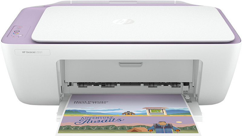 HP DeskJet 2331 Multi-function Color Inkjet Printer with Scanner and Copier , Compact Size, Reliable, Easy Set-Up Through HP Smart App On Your PC Connected Through USB, Ideal for Home(Ink Cartridge, 1 Ink Bottle Included)