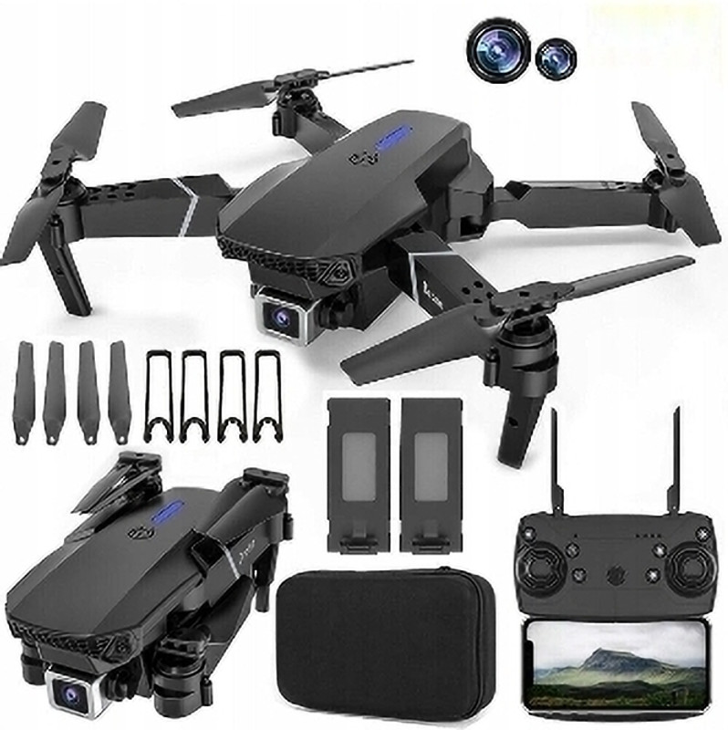 Dronexa Smart 4K Foldable Drone with HD Camera & One Key Start 7.2 GHz AM4 1 Core Processor Designed for Server(Black)