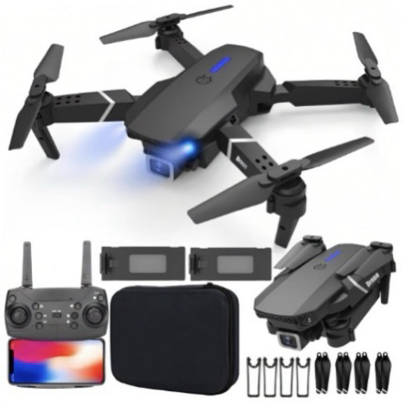 DroneMart Portable 4K HD Foldable Drone with FPV Live Camera 9.1 GHz AM4 4 Core Processor Designed for Server(Black)