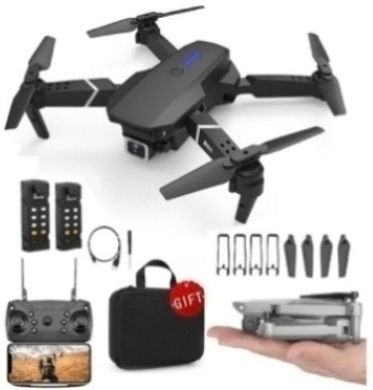 Wingix E88 Pro Long Range Drone with 4K Camera & Anti-Crash Protection System 2.4 GHz AM4 4 Core Processor Designed for Workstation(Black)