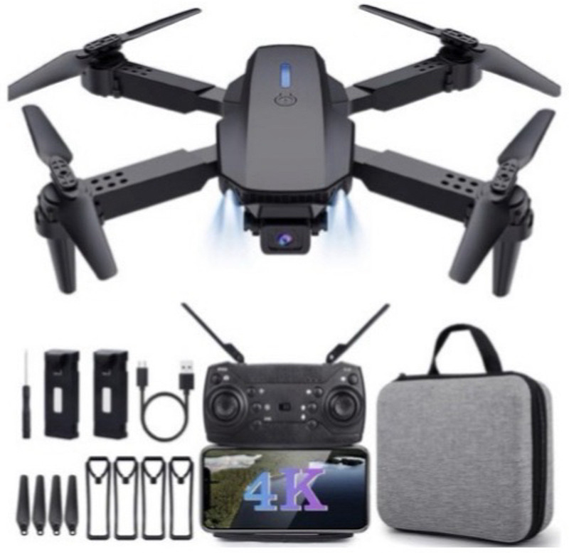 Hoveric E88 Pro Drone with HD Camera, Smart Path Flight & One Touch Control 2.4 GHz AM4 4 Core Processor Designed for Workstation(Black)