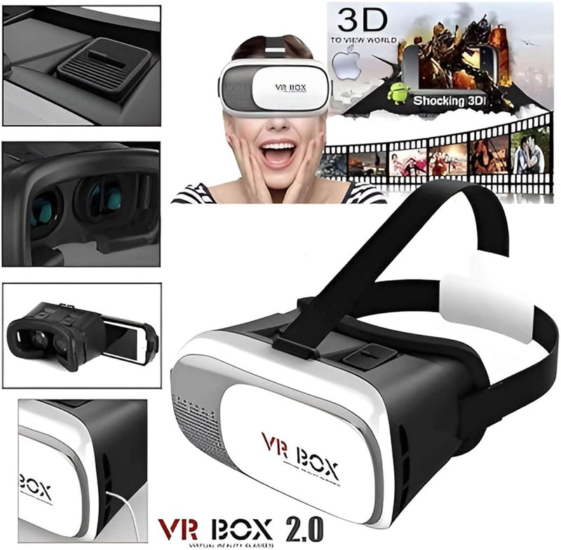 vgrr GOOD Virtual Reality Headset| 3D Glasses 5.5 GHz FM1 10 Core Processor Designed for Mobile(White, Black)
