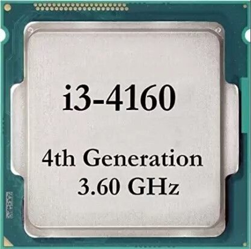 ADENETERPRISES Core i3 4160( 4th Generation) Desktop 3.6 GHz LGA 1150 2 Core Processor Designed for Desktop(Silver)