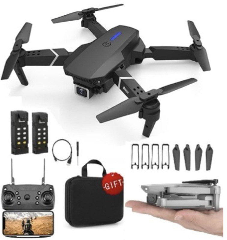 Wingix E88 Pro Aerial Drone with 4K Camera, Anti-Shake Hover & Safety Guard Mode 2.4 GHz AM4 4 Core Processor Designed for Workstation(Black)