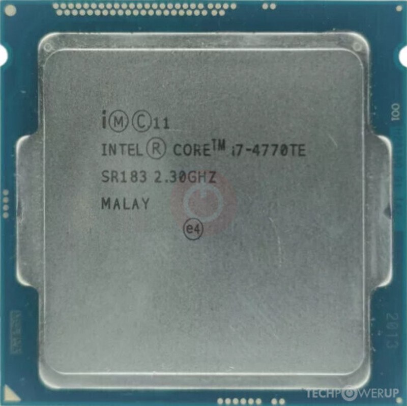 pccpu Core i7 4770TE (4th Genration) 2.3 GHz LGA 1150 4 Core Processor Designed for Desktop(Silver)