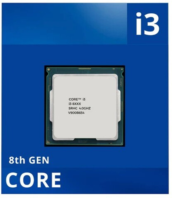 AETMP i3 8th Generation With Thermal Paste, Fan, Heatsink 3.6 GHz LGA 1151 4 Core Processor Designed for Desktop, Workstation(Brown)