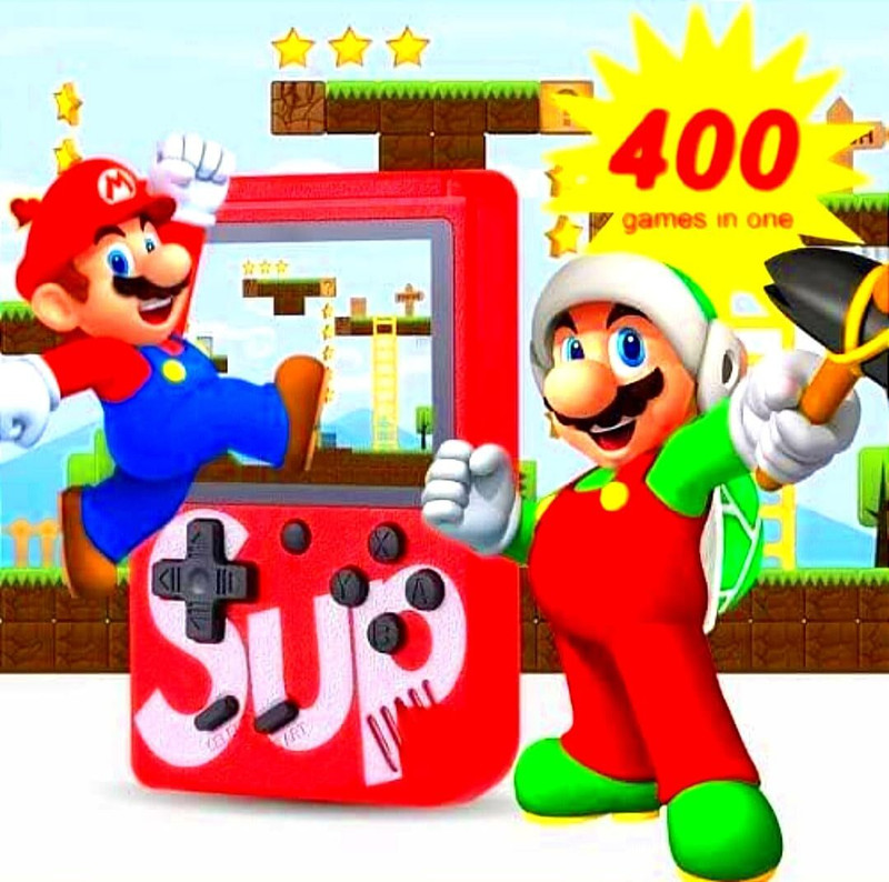CHG Sup Game PortableGame Box Battery Included (Random Colour) 1 GB with SUPER MARIO 1 GB with 400(Red)
