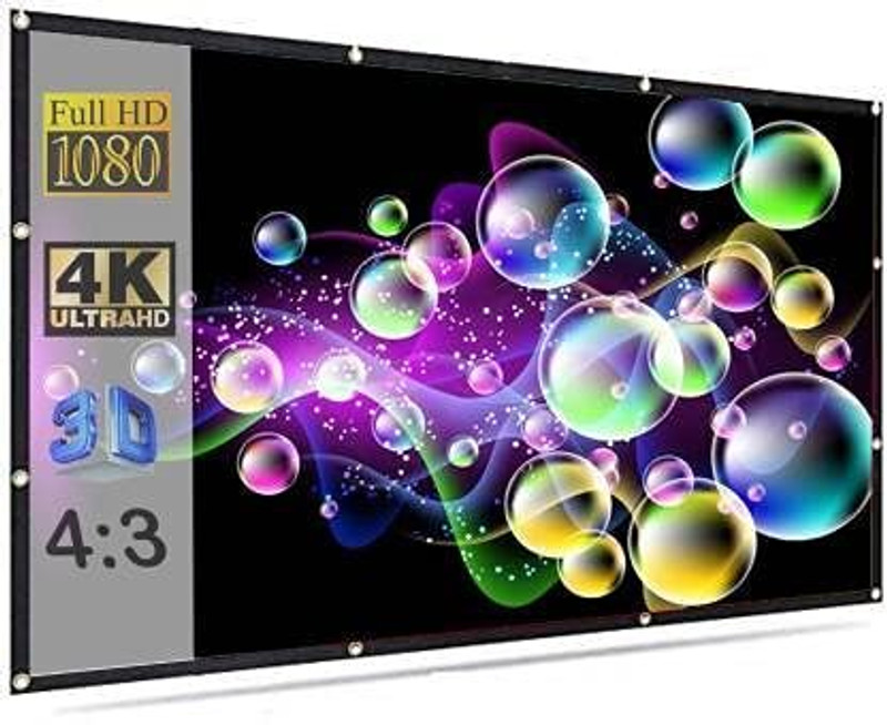 XTECTORVIEW 100 Inch Foldable Projector Screen 4:3 Ratio Wrinkle-Free Matte White Projection Projector Screen (Width 214 cm x 152 cm Height)
