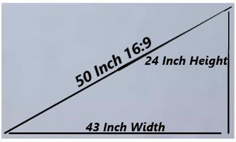 QUARSON 50 Inch Projector Screen,4K HD 16:9 Foldable Anti-Crease (W) 43X24 H) Screen Projector Screen (Width 111 cm x 62 cm Height)