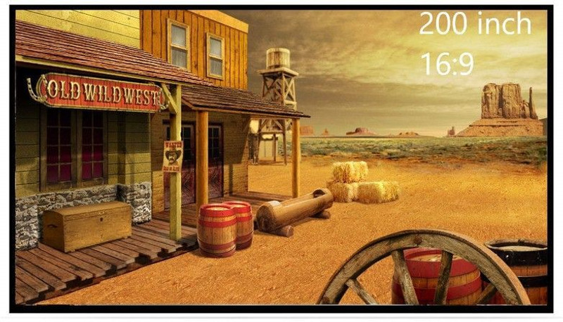Savsol 200 inch Large Projector Screen 16:9 4k Hanging Washable Fold-able Anti-Crease Projector Screen (Width 447 cm x 257 cm Height)
