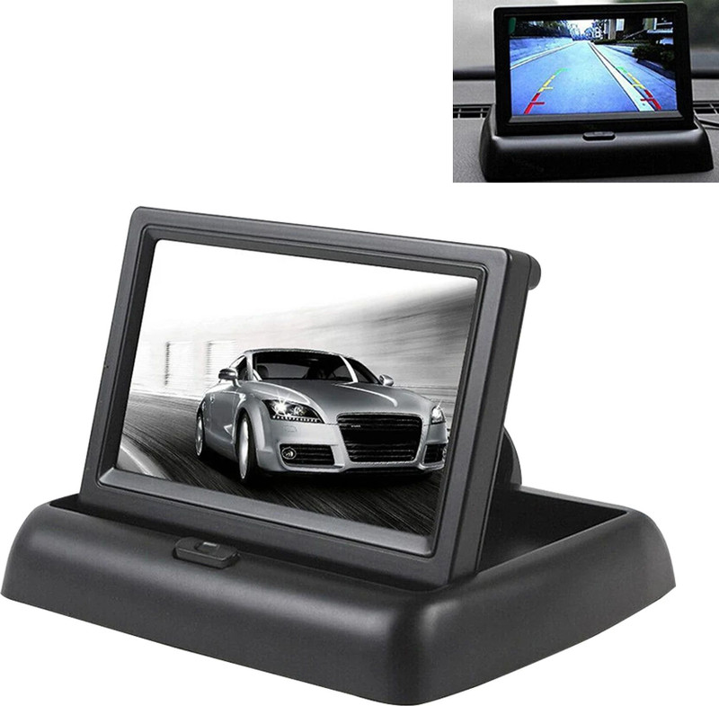 ASRYD 4.3 inch full HD foldable dashboard screen Dashboard Camera System Projector Screen (Width 15 cm x 10 cm Height)