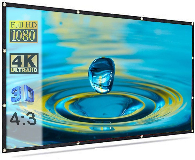 royality Eyelet Foldable Projector Screen 4:3 Aspect Ratio 10 Ft (W) x 8 Ft (H) - 150" Inch Design 112 Projector Screen (Width 309 cm x 244 cm Height)