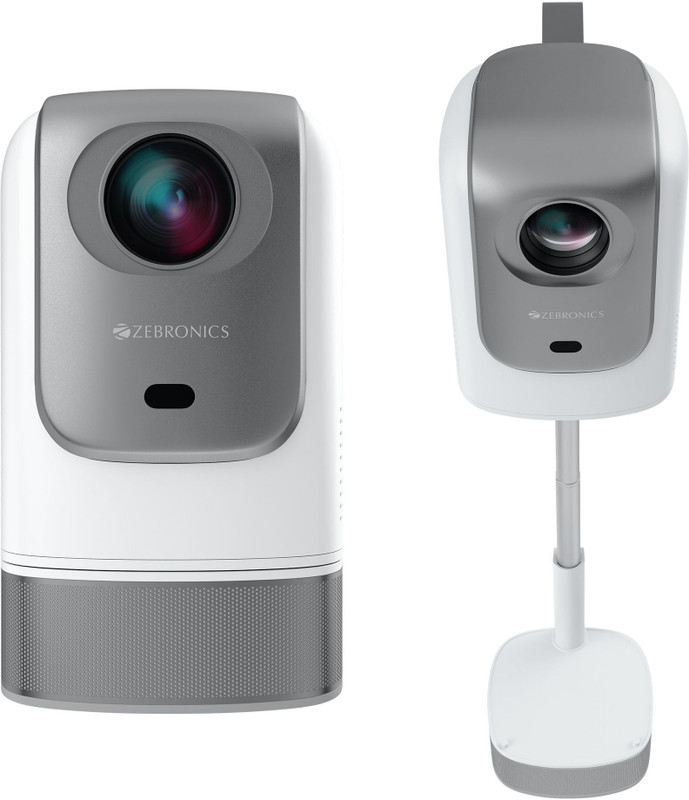 ZEBRONICS Zeb-QLP 6 (Zeb- Pixa Play 75) (4600 lm) with Smart LED Projector, 200 inches screen, 90 degrees Tilt, Auto Focus and Keystone, OTT Apps, Miracast, WIFI, BT, HDMI, Projector(White)