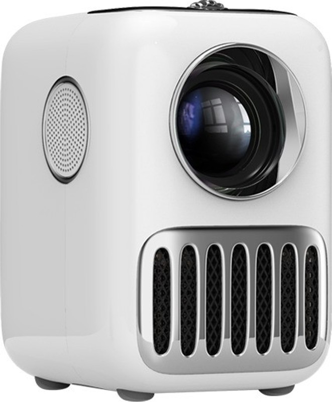 WANBO T2R Max New (3700 lm / Wireless) Portable Android 9 Native 1080P 4K Supported 350 ANSI | Dust Free Engine | Dual 3W Speakers | WiFi Bluetooth 4D Keystone Correction 16GB, Pocket size Travel friendly Projector(White)