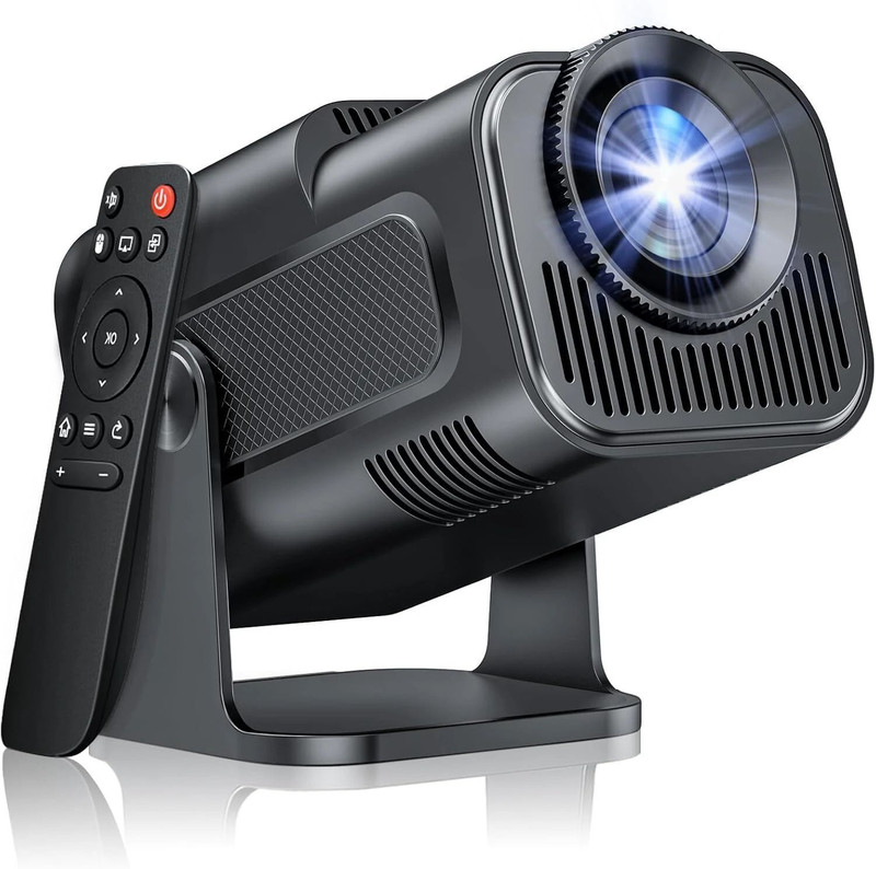 ONLY4 HY320 Mini 4k Support Android 11 Smart LED Projector with 720p HD Resolution (5000 lm) Portable Projector(Black)