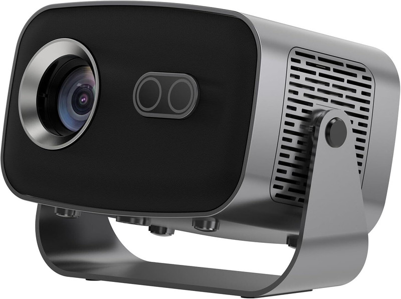 LOMINUM 1080P HD Projector with 4K Support Portable Movie Projector for Home Theater (8400 lm / 1 Speaker / Wireless / Remote Controller) Portable Projector(Black)