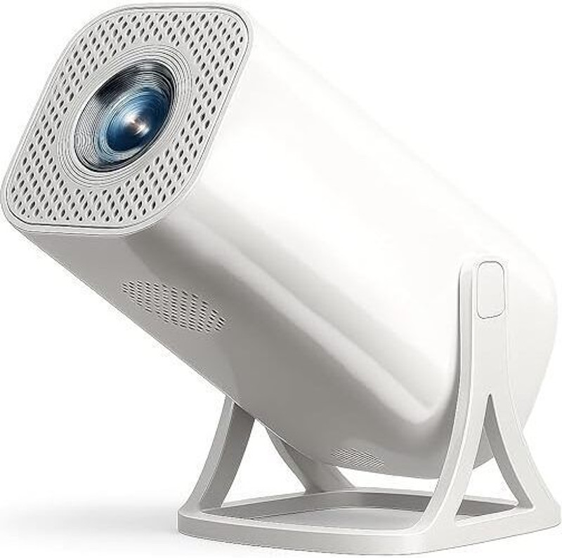 Fire Turtle -Lightbeam Smart Projector for Home 4K Support, Native 720p HD Resolution (600 lm) Portable Projector(Off White)