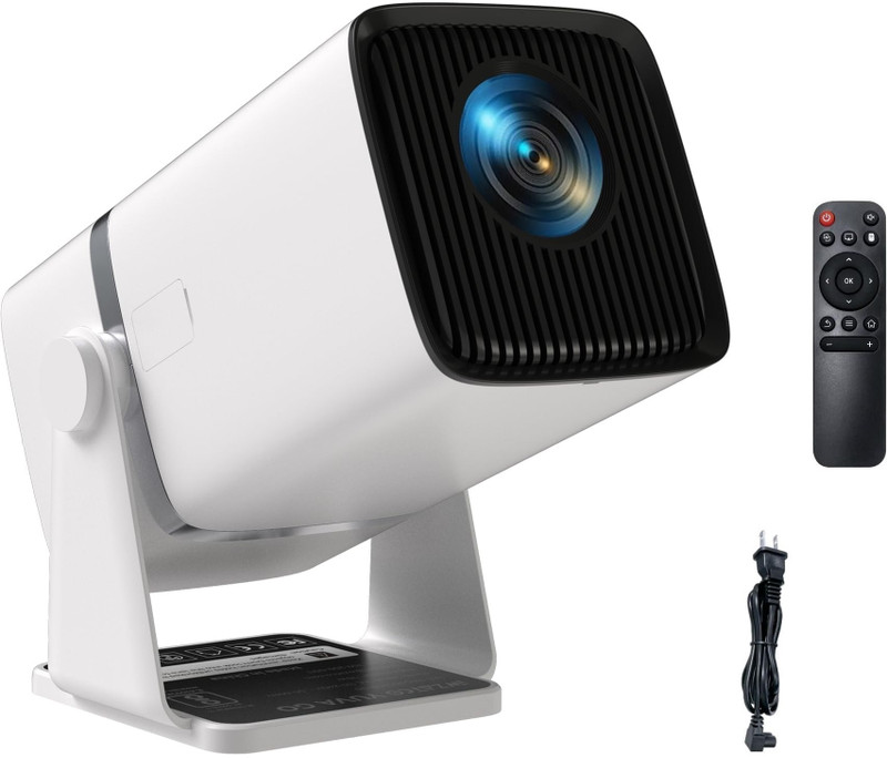 SHAILRON Android 13.0 Smart Projector, 1080P Native Projector 4K Ultra HD (5000 lm) Portable Projector(White, 12 months warranty)