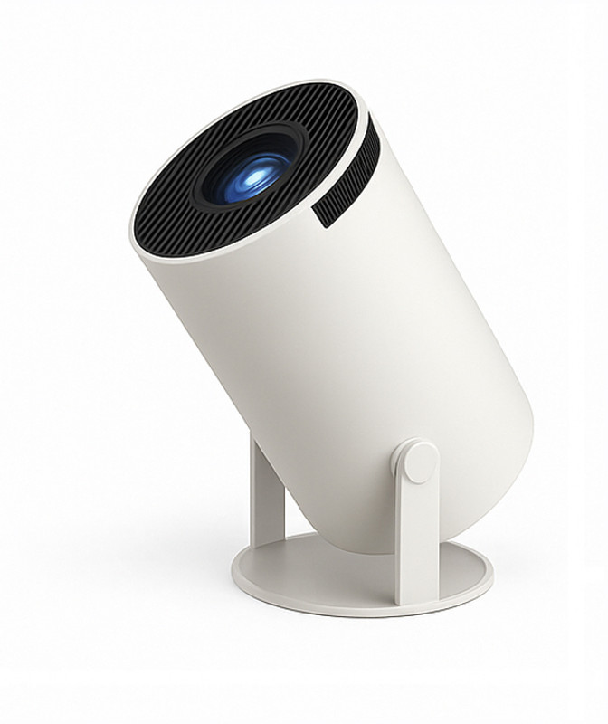Casaquin Smart HD Projector Portable Home Theatre Projector with Remote Control White (4500 lm / 1 Speaker / Wireless / Remote Controller) Portable Projector(White)