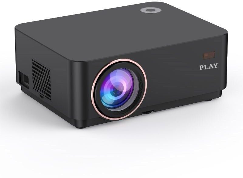 PLAY Gold 3D Projector with Native Full Hd, Android 9, 5G WiFi & Bluetooth Speakers (10000 lm / Wireless / Remote Controller) Portable Projector(Black/White)