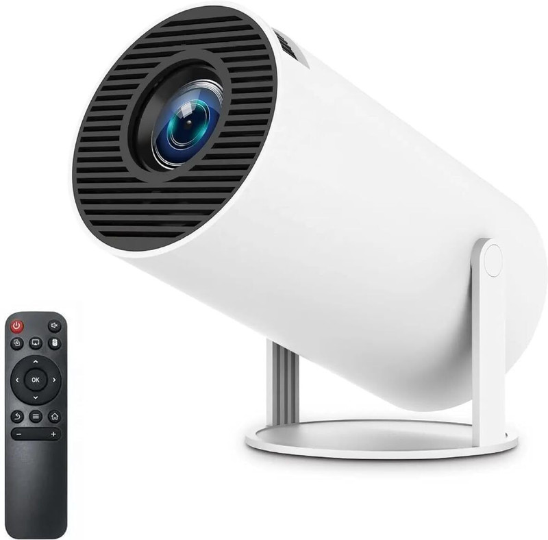 GRANTHI ENTERPRISE HY300-PRO 1GB/8GB, 4K Support Android 11 Projector WiFi 6/BT 5.0, Auto Keystone (4000 lm / Wireless / Remote Controller) Portable Projector(White)