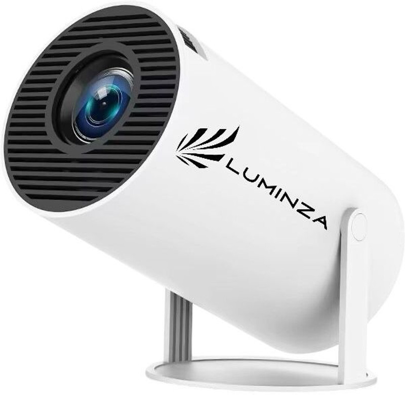 LUMINZA HY 300 Portable 720P HD LED Projector with Free Speaker | 4K Support (5000 lm / 1 Speaker / Wireless / Remote Controller) Portable Projector(White)