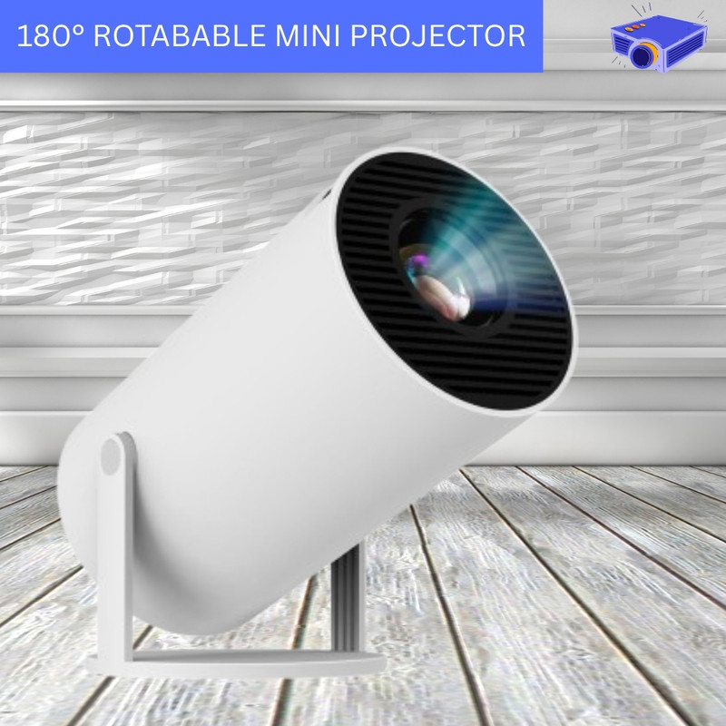 FRONY Protable Projector for Home 4K Support With Built-in App Netflix/YouTubeC483 (4500 lm / 1 Speaker / Wireless / Remote Controller) Portable Projector(White)