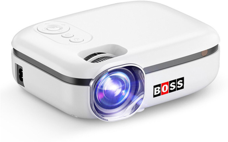 BOSS S44 |3D: Yes | 1920x1080 Full HD| 4000 Lumens | 4000:1 Contrast | wifi/bluetooth (4000 lm / Wireless) Portable Projector(White)