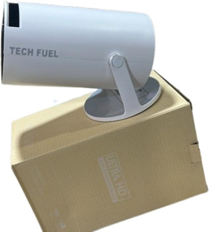 Tech Fuel 1080P Portable LED Projector | 3300 Lumen Brightness for Movies, Games | White (4500 lm) Portable Projector(White)