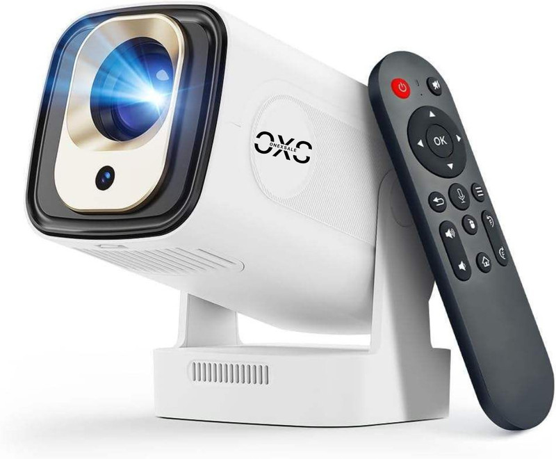 OneXsale HY260 PRO Smart Mini with Native 1080p HD, WiFi & Bluetooth, Short-Throw Lens (200 lm / 1 Speaker / Remote Controller) Portable Projector(White)