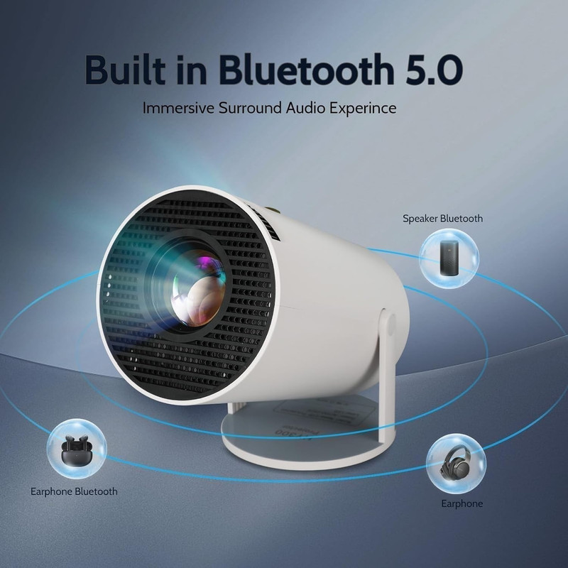 VYNEXX VisionBeam Projector (5500 lm / 1 Speaker / Remote Controller) Portable Projector(White)