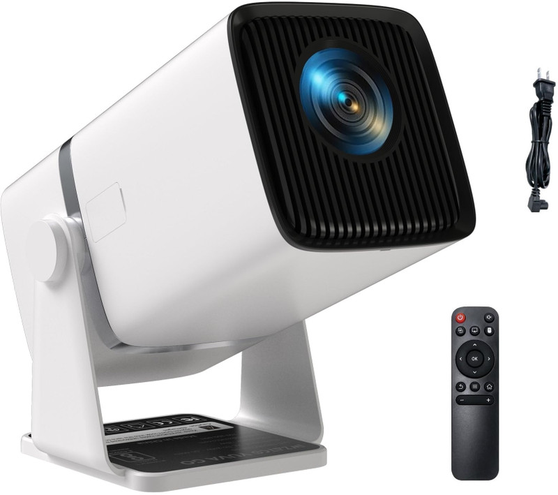 SHAILRON Android 13.0 Smart Projector, 1080P & 4K Support, Rotatable Design #0005 (3500 lm) Portable Projector(White, Auto & 4D Keystone with Apps, 6 month warranty)