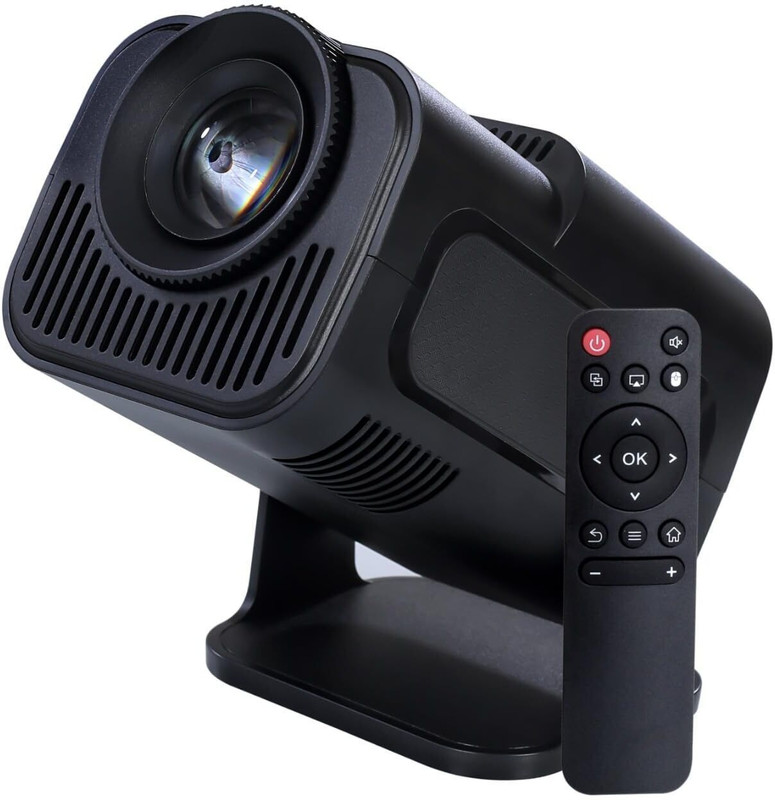 Livato Mini HY320 4K,Native HD Android 11 Wifi BT Miracat Autokeystone Freestyle (5000 lm / 1 Speaker / Wireless / Remote Controller) Portable Projector(Black)