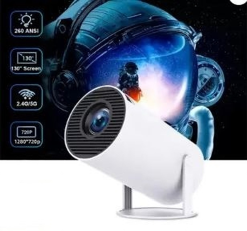 TECHGEAR Smart LED Projector with 720p HD Resolution (1800 lm) Portable Projector(White)
