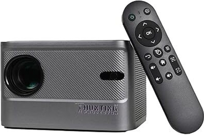 HUNTING PROJECTOR Warrior A002(1250 ANSI /LAMP Life 30000 HRS/Full HD 1080 4K Support) (9000 lm / 1 Speaker / Wireless / Remote Controller) Portable Projector(Black)