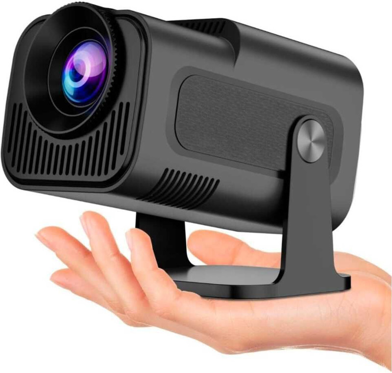 NEXLIVA HY320 Mini Android Projector, 4K Video 1080P with Wi-Fi and Bluetooth 5.0 (7000 lm / Remote Controller) Portable Projector(Black)